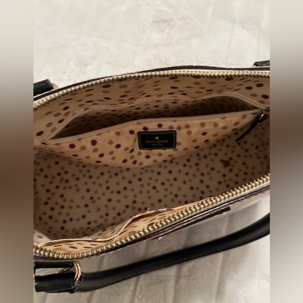 Kate Spade Two-Tone Black and Cream Satchel - Picture 5 of 7